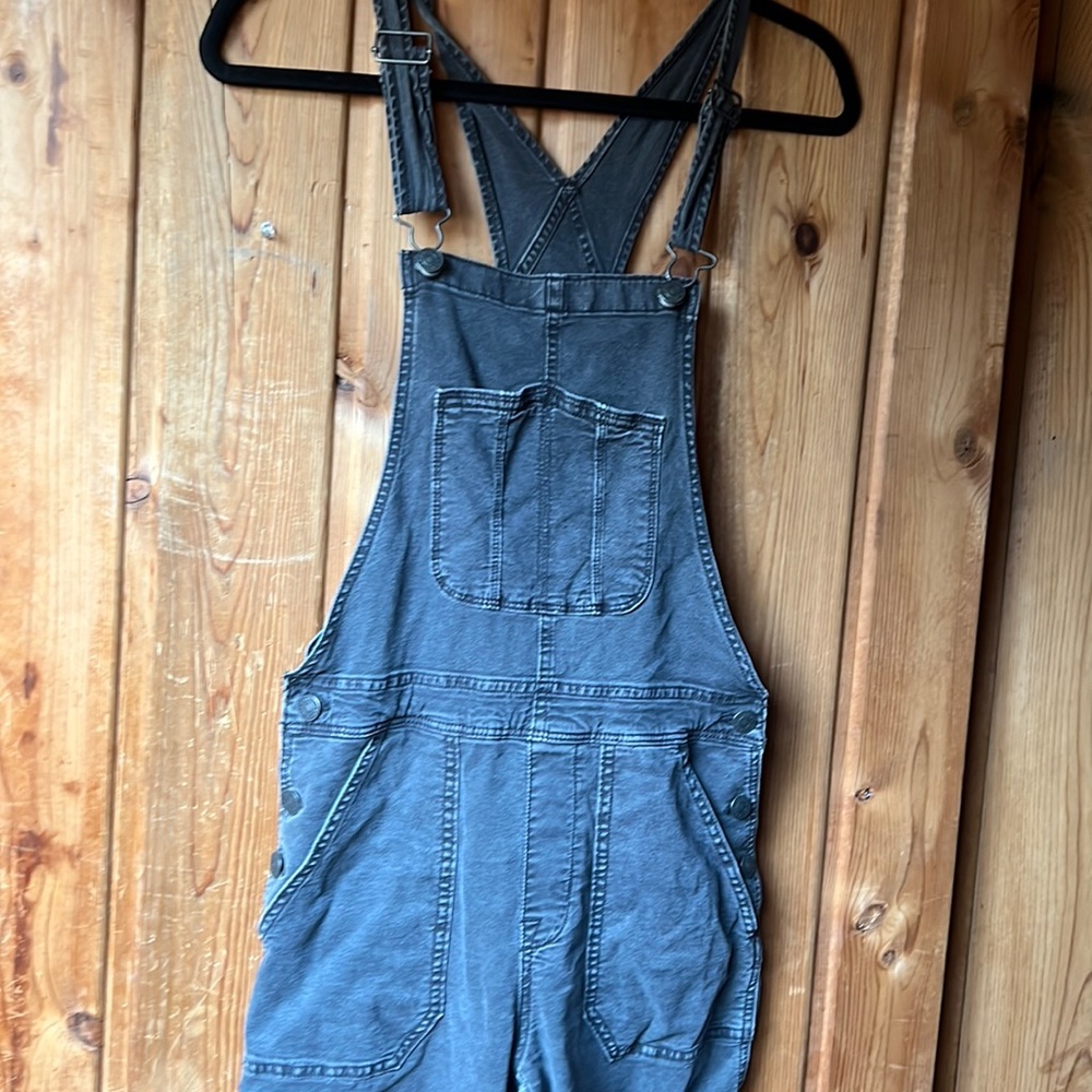 AE stretch washed black overall